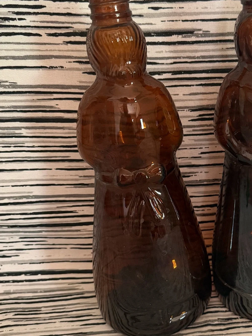 Amber Glass Woman Figurine Vase - Home Accents